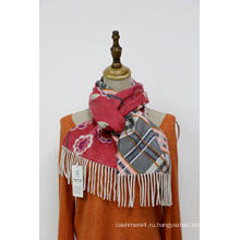 Двусторонняя напечатанная шерсть и кашемировый шарф